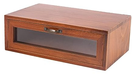 Ronyme Stand Riser Wooden Desktop Storage Box Easy to Install Portable Computer Heightened Desk Organizer for Media Boxes Game Accs, Single Drawer