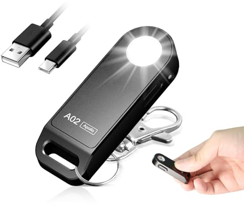 Brinyte A02 Mini Linterna EDC Plana Led 125 Lúmenes Uso Diario | Pequeña Ligera, Alto/Medio/Bajo/Intermitente, Llavero Integrado, Led Lateral, Camping Senderismo Corte Eléctrico
