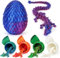 Merrwon 3D-Gedruckter Drache (28,5 cm) mit Drachenei - Kreative Spielzeug und Deko, Laserviolett