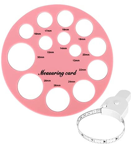 Nipple Ruler, 13 Holes Silicone Nipple Measuring Ruler Nipple Measuring Card, Flange Insert Suitable Size Measurement Nipple Cards with Tape Measure, Breast Pump Sizing Tool, New Mothers Must Haves