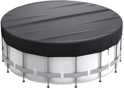 PEESHON Runde Poolabdeckung,6-15ft Pool Abdeckplane,Wasserdicht Und Staubdicht ReißFest Poolplane für Oberirdische Pools, Rund Solar Poolabdeckung für Alle Jahreszeiten (Ø366cm)
