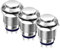 Gebildet 3Pezzi 12mm Pulsante Momentaneo Impermeabile in Metallo 3pin NO/NC Pulsante On Off 0.3A 12V/24V/125V/250VAC (Testa Alta)