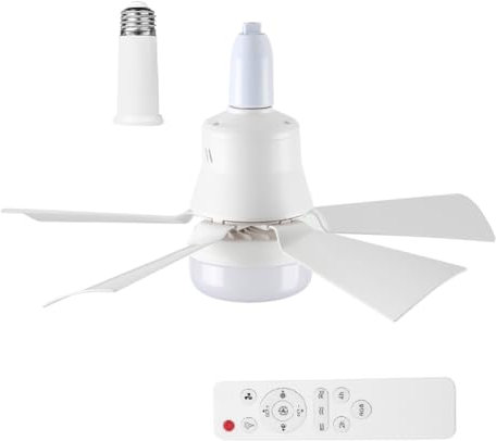 Asslye Ventilatore da Soffitto con Luce Telecomando, 3 Velocità LED Lampadario Ventilatore da Soffitto Temporizzazione Dimmerabile per Camera da Letto, Cucina, Soggiorno