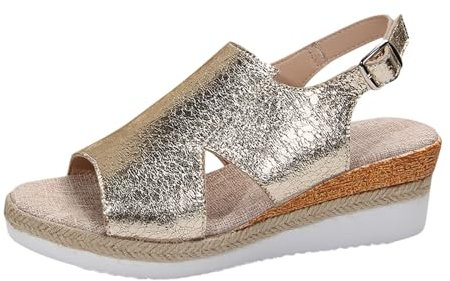 Memmyly Sandale Plateforme Talon - Chaussure Ete Compense Sandale Orthopédiques Nu Pieds Confortable Mules Confort Large Grande Taille Tongs Mode Claquette Semelle Epaisse