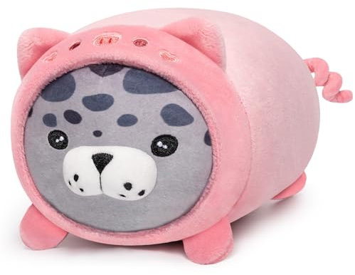 Mewaii Peluche Foca con Cappello da Maiale Cuscino Morbido Giocattolo Kawaii 20CM Regalo di Compleanno Natale per Ragazze e Ragazzi