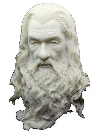 CRSTAL Herr der Ringe-Skulptur, Gandalf-Statue, Hobbit-Meisterbüste, Avatar-Ornamente, Schreibtischdekoration, Kunstharz, Kunsthandwerk, 30 cm
