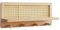 Étagère murale en rotin – Porte-manteau mural avec étagère | Étagères murales en bois bohème à suspendre | Décoration de ferme rustique – Étagère murale avec crochets pour chambre d'enfant – Pour