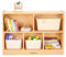 wingyz Aufbewahrungsregal aus Holz, 5 Fächer, Montessori, Kinderspielzeug- und Bücherregal, Massivholzschrank für Kinderzimmer, Spielzimmer, Klassenzimmer, Kindergarten, Vorschulmöbel – Natur