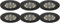 lambado 6er Set LED Solar Bodenleuchten Außen Schwarz matt | Hochwertige Bodenstrahler Wetterfest IP65 Ø12cm | Bodeneinbaustrahler mit 8 SMD LEDs Warmweiß 3000K