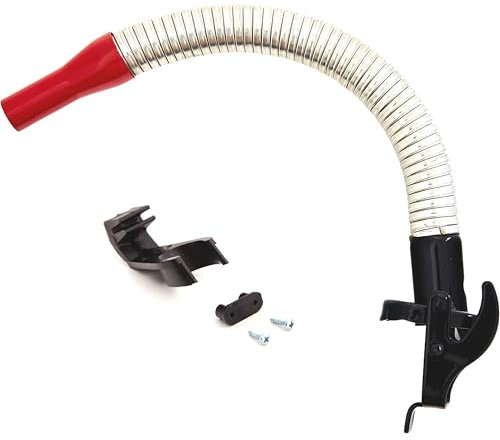 BW® Ausgießer flexibel für Kraftstoffkanister Metall Benzinkanister 5/10 / 20 Liter - Flexrohr 20mm für Benzin mit Halterung für 10/20 Liter Kanister - Rot - RAL 3000 - Made in Europe