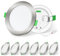 ALUSSO LIGHTING Nickel Gebürstet Einbaustrahler LED Spots 230V Dimmbar 10W 1050lm Einbauleuchten Hohe Helligkeit, 3000K 4000K 6500K Deckenspots Ultra Flach Deckenleuchte IP44 für Badezimmer, 6er Set