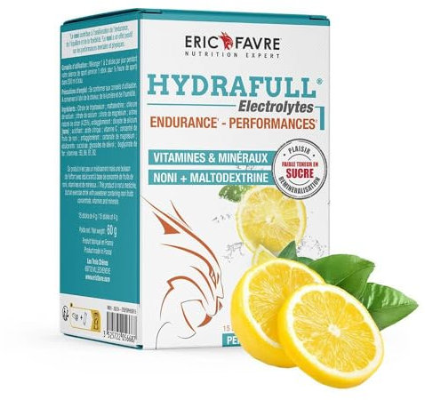 HYDRAFULL ELECTROLYTES - Hydratation et Reminéralisation Équilibrées, Sans Sucre, avec Vitamines et Minéraux Essentiels - Pour maintenir un niveau d’Hydratation Optimal- 15 Sticks Citron
