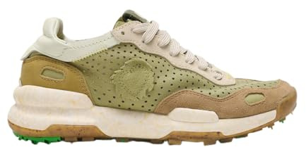 Satorisan - Chacrona Laser Premium - Casual Sneaker Damen - Vintage Leder Sportschuhe Bequem, Nachhaltig und Dauerhaft - Lichen Green - 39