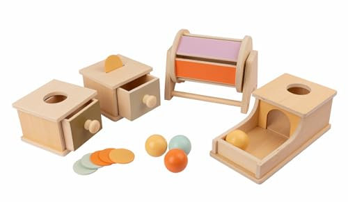 Joybex Montessori Spielzeug ab 1 Jahr – Sensorik Baby Spielzeug 1 Jahr, Babygeschenk, Kinder, Motorikspielzeug, Kleinkind Holzspielzeug, Box Set für Mädchen und Jungen - CE geprüft