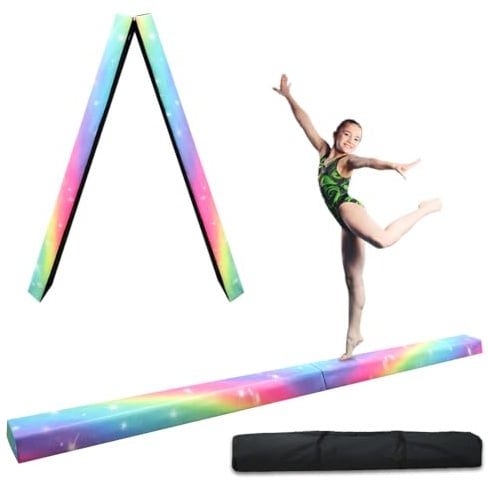 HomeSun Schwebebalken 240cm Faltbar Balance Beam Gymnastik Balance-Balken Gymnastikbalken Übung Fitness Training Turnen für Zuhause