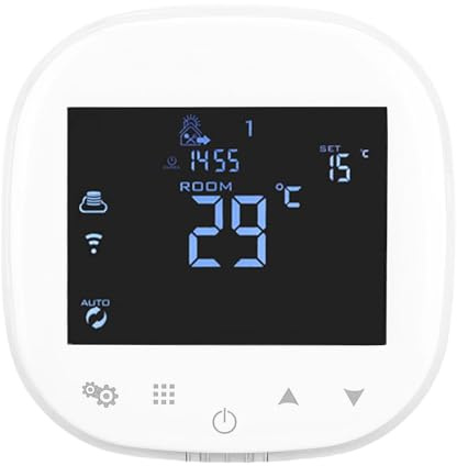 RiToEasysports Fernbedienung, Smart Thermostat, Präziser Temperaturregler, Digitales WLAN -Innenklima -Regulierungsbehörde Weiß für Haus mit App Integration, Platzspardesign, Vielseitig