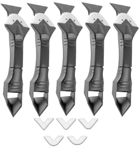 Vyloky Profi-Fugenschaber-Set 5/10/20-teilig • Fugenreiniger mit 25 Wechselklingen • Ideal für Renovierung, Bad & Küche • DIY-Werkzeug für Zuhause (5x Fugenschaber inklusive 50x Wechselklingen​)