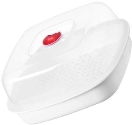 BESPORTBLE Microondas Vaporera de Cocina Placa para Cocción Rápida Saludable Versátil para Pescado Verduras Fácil Limpieza