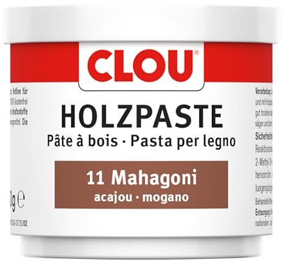 CLOU Holzpaste Mahagoni – Holzkitt & Reparaturpaste für Böden – 150 g