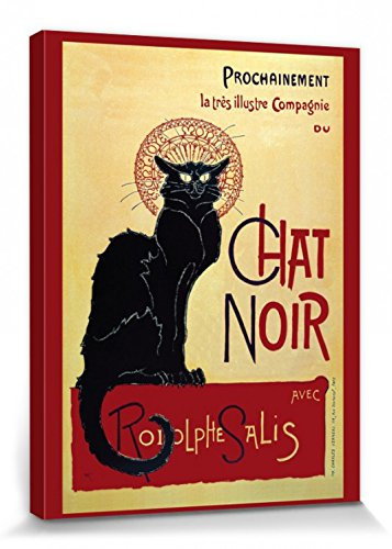 1art1 Theophile Alexandre Steinlen Poster Chat Noir Bilder Leinwand-Bild Auf Keilrahmen | XXL-Wandbild Poster Kunstdruck Als Leinwandbild 40x30 cm