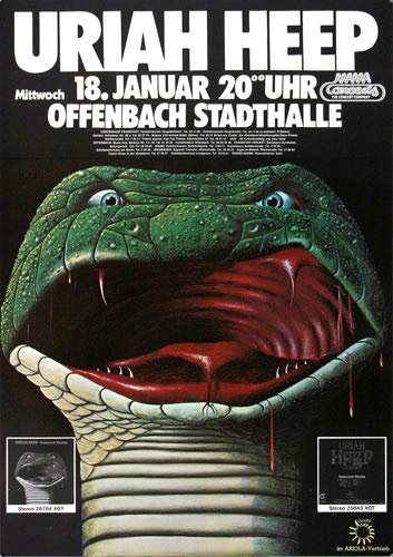 Uriah Heep - Innocent Victim, Frankfurt 1978 » Konzertplakat/Premium Poster | Live Konzert Veranstaltung | DIN A1 «