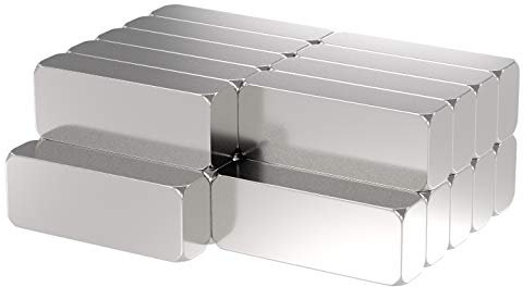 25 Stück Neodym Power-Magnet - Silber - Magnete 8x3x2mm extra stark rechteckig - Haftkraft 0,7 kg - Starke Magnete Super-Magnet - Mini-Magnete für Whiteboard Magnettafel Magnetstreifen Werkstatt