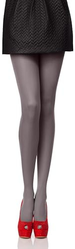 Antie Damen Mikrofaser Strumpfhose bunt blickdicht AN-122 60 DEN (Grau, M (36-40))