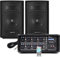 Band PA System Kit with Vonyx SL8 Passive 8 Speakers & Power Dynamics PDM-C805A Mixer Amplifier - Portable Live Audio Setup for Singers, Pub Gigs & Small Church Events