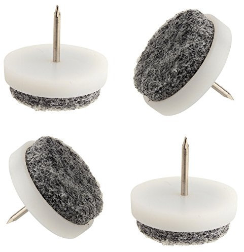 Nail in Felt Furniture Leg Gliders Tips Made in Germany (20mm Diameter, Pack of 24)