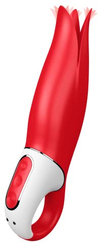 Satisfyer Vibes - G-Punkt-Vibrator mit 12 kraftvollen Vibrationsprogrammen, wasserdicht (IPX7), wiederaufladbar, Größe:Power Flower