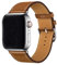 XCool Compatible avec Bracelet Apple Watch 42mm 44mm 45mm, Cuir Marron Single Tour Bande de Remplacement pour iwatch Series 7 Se/ 6/5 / 4/3