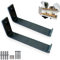 Heavy Duty Shelf Brackets Rustic Scaffold Board Shelving Industrial Iron/Steel Metal (Pair) by BMF Direct® (225mm 9 - Up)