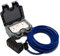 HDIUK Outdoor Mains Two Socket Wiring kit RCD Plug, Cable, Twin IP66 Switched 13Amp UK Sockets (20 Metre Cable, Blue Cable)