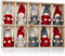 BRUBAKER Set di 10 Gnomi di Natale in legno decorazioni addobbi natalizi 8 cm in scatola di legno