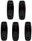 Pssopp 5er Pack Zwischenschalter AC 250V 10A, Inline Lichtschalter mit LED Kontrollleuchte, Schalter für Lampen und Beleuchtung, Schwarz (Set of 5)