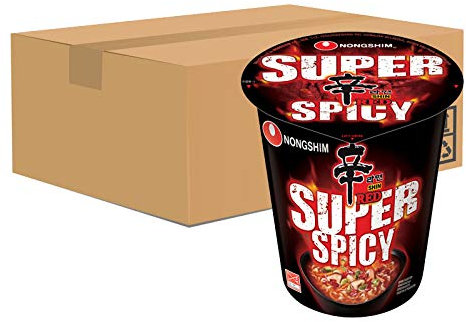 Nongshim Shin Red Ramyun Super Spicy Cup 68g (12 Cups)