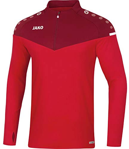 JAKO Herren Ziptop Champ 2.0, Rot/Weinrot, M
