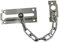 QCAA Solid Brass Chain Door Guard, with 9 Links Steel Chain, Satin Brushed Nickel, 1 Pack