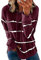 Kapuzenpullover Langarmshirt Sweatshirt mit Streifen Kordelzug Pullover Damen Casual Shirt Rundhals Lose Oberteil Tunika Tops Streetwear Lange
