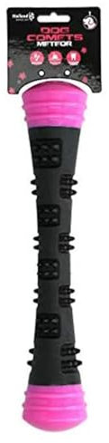 Dog Comets Meteor Wurfstock - 32 cm - Hundespielzeug - Apportierspielzeug - Wasserfest - Zahnen - L - Interaktives Hundespielzeug - Gummi - Rosa