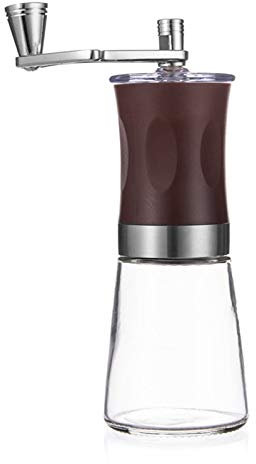 Coffee Grinder Bodum Portable Manual HandCrank Spice/Pepper/Nuts/Coffee Bean Grinder with Stainless Steel ABS Glass Washable Burr Coffee Milller Grinding Miller Machine for Home