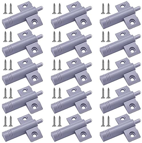 Jicyor 30Pcs Gris Amortiguadores De Puertas De Armario Almohadillas Suaves+60Pcs 14 * 4mm Tornillo Para Armarios De Cocina Otros Topes De Puerta Anti Colisión