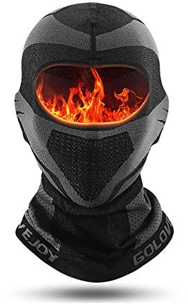 Docache Gesichtsmaske, Winddichte Outdoor-Sport-Gesichtsmaske, Atmungsaktive Vollgesichtsmaske, für Motorrad, Skifahren, Snowboarden, Radfahren, Bergsteigen, Wandern, Schwarz