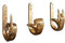 Riess Ambiente Extravagante Kleiderhaken FINGERS gold 3er Set Wandgarderobe Wand Garderobe Garderobenset