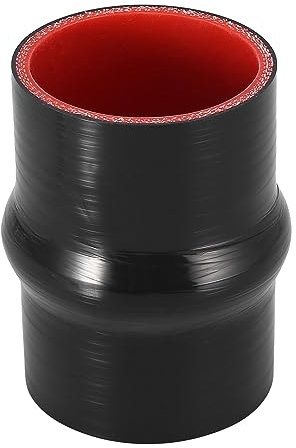 X AUTOHAUX 63mm 2,48 ID Manguera de Silicona Acoplador Intercooler Tubo Negro para Coche