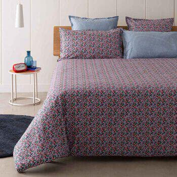 Tommy Hilfiger Bettwäsche-Set für Doppelbett, Perkal aus reiner Baumwolle, Satin, 2 Kopfkissenbezüge, ohne Spannbettlaken (Blazer Blumenmuster)