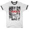 Chucky Offizielles Lizenzprodukt Wanna Play Cutout Ringer Herren T-Shirt (Weiß-Schwarz), Mittel