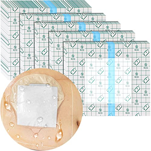 Waterproof Stoma Ostomy Shower Cover with Non Sticky Pad Colostomy Bag Pouch Shower Guard Shield Showerguard, Ostoma Cover(8x8, Pack of 25), S