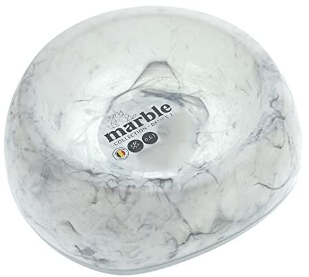 animallparadise - Ecuelle Blanche marbré 0.6 litres ø 21 cm pour Chat et Chien