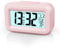 Vicloon Digital Alarm Clock Bedside, LED Display Clocks with Adjustable Snooze 12/24Hr,Temperature, Date,Timer, Light control Portable Alarm clocks for Bedroom Home Office Kitchen（Pink）